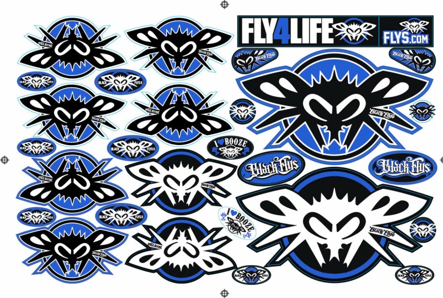 Black Flys Stickers | Team Sticker Packs