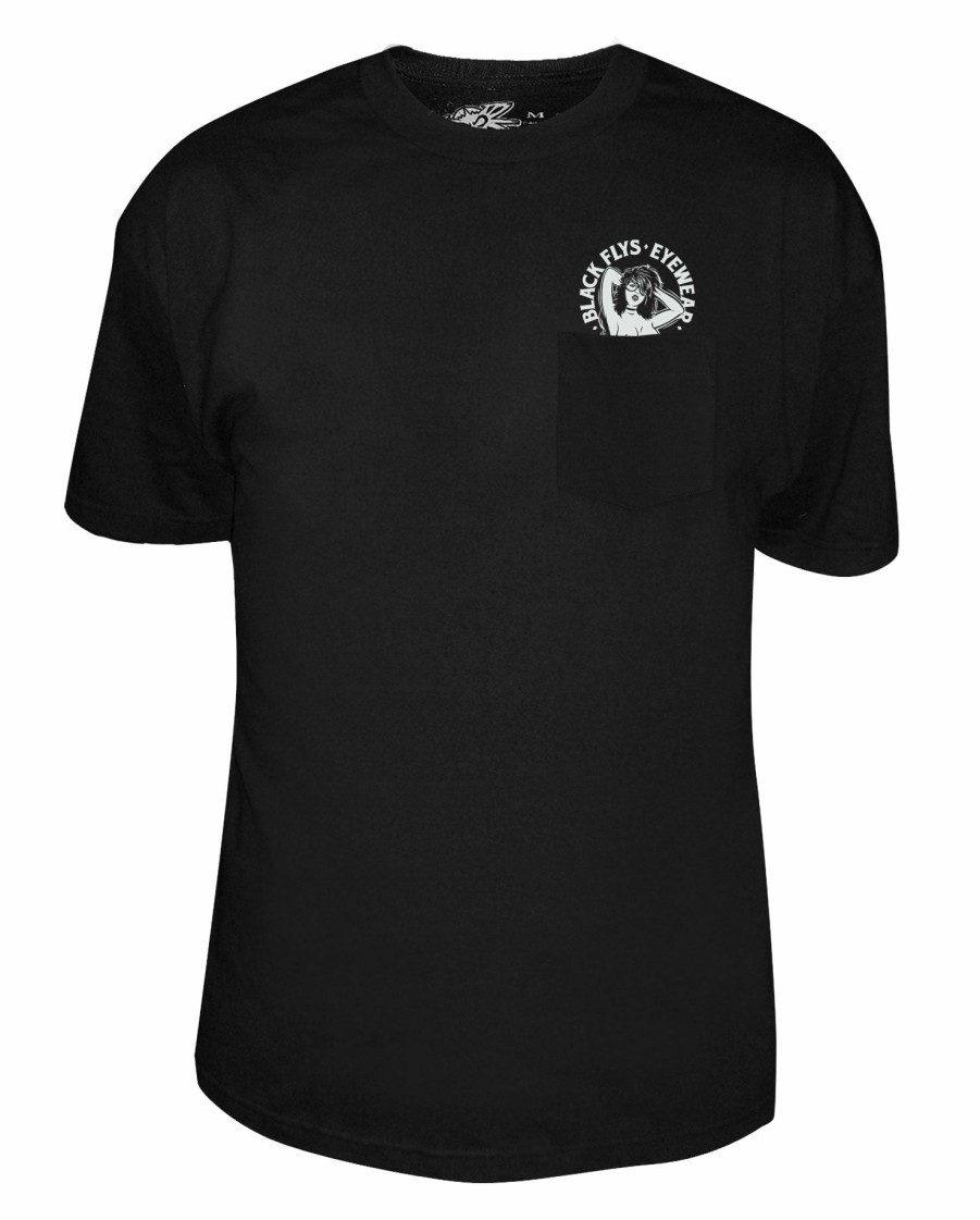 Black Flys T-Shirts | Peepshow Pocket Tee