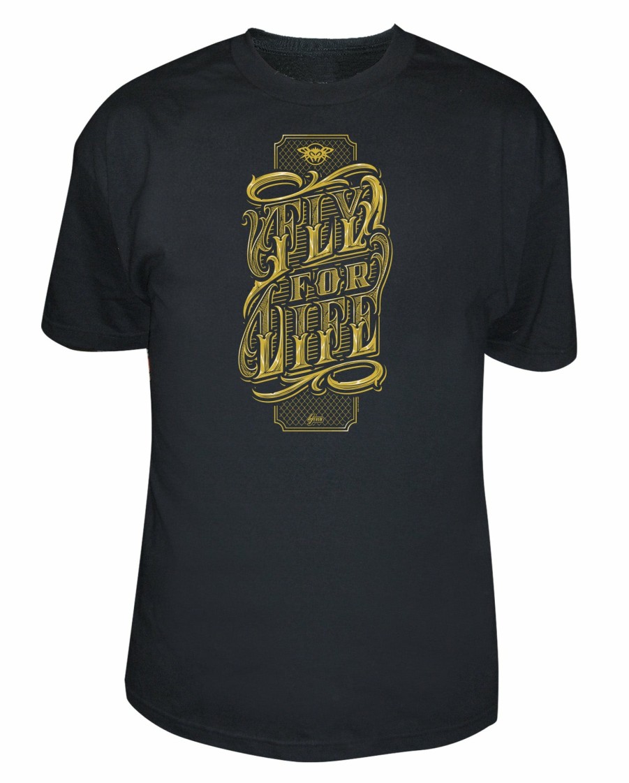 Black Flys T-Shirts | Gold Life Tee