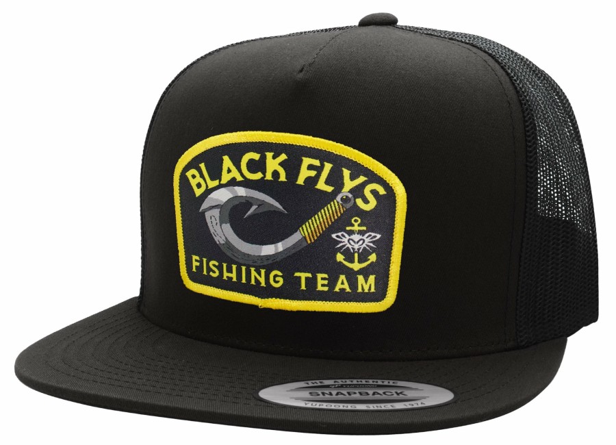 Black Flys Hats | Tahitian Fishing Team Trucker