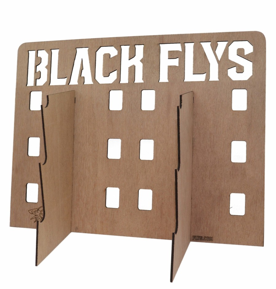 Black Flys Sunglasses | 6 Pc. Wood Sunglass Display