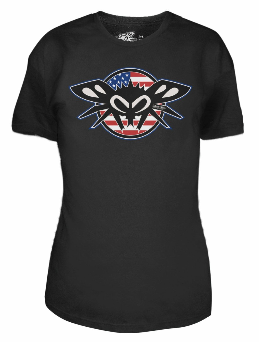 Black Flys Fly Girls T-Shirts | Freedom Phantom Girls Crew-Neck