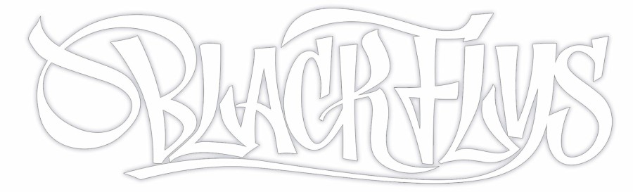 Black Flys Stickers | Crispy Logo Vinyl-Cut Sticker 12 In